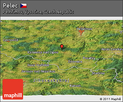 Satellite Panoramic Map of Pelec