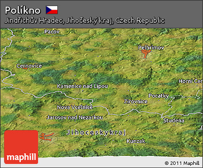 Satellite Panoramic Map of Políkno