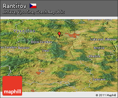 Satellite Panoramic Map of Rantířov