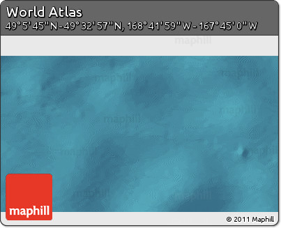 Satellite 3D Map of the Area around 49° 19' 21" N, 168° 13' 29" W