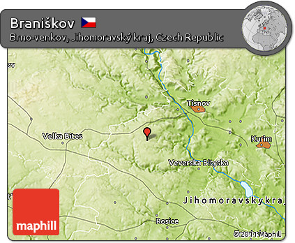 Physical 3D Map of Braniškov
