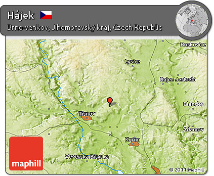 Physical 3D Map of Hájek