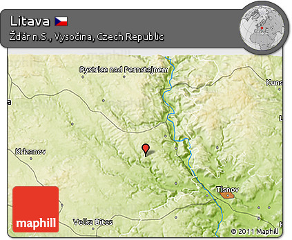 Physical 3D Map of Litava