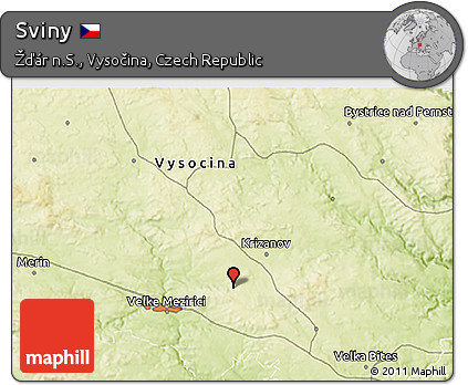 Physical 3D Map of Sviny