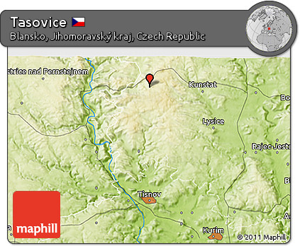 Physical 3D Map of Tasovice