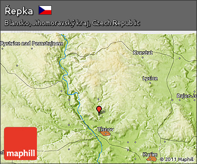 Physical 3D Map of Řepka