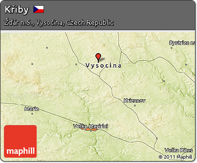 Physical 3D Map of Křiby