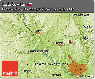 Physical 3D Map of Lelekovice