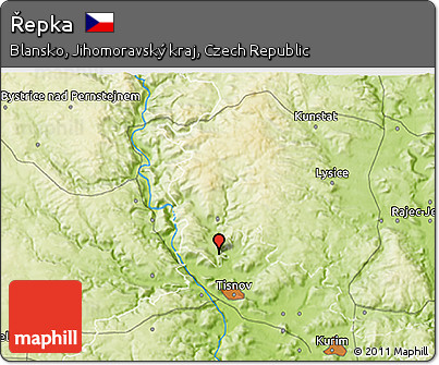 Physical 3D Map of Řepka