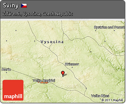 Physical 3D Map of Sviny