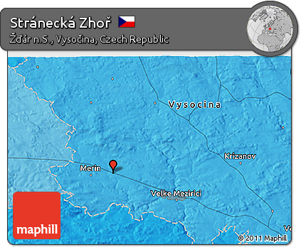 Political 3D Map of Stránecká Zhoř