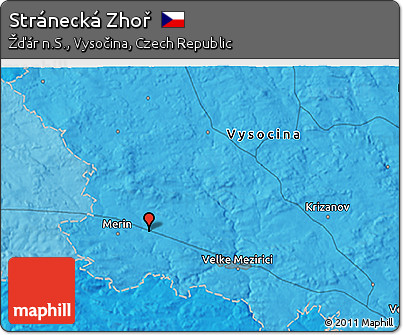 Political 3D Map of Stránecká Zhoř