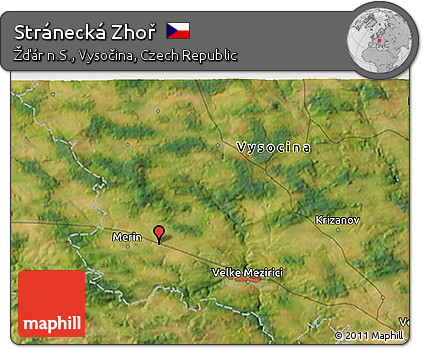 Satellite 3D Map of Stránecká Zhoř