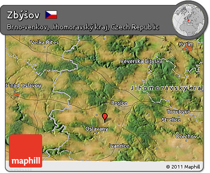 Satellite 3D Map of Zbýšov