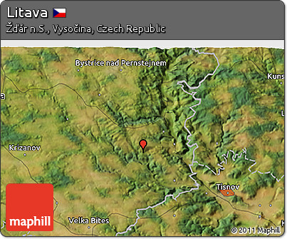 Satellite 3D Map of Litava