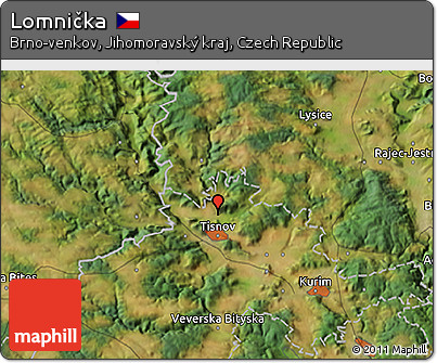 Satellite 3D Map of Lomnička