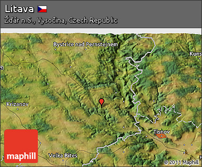 Satellite 3D Map of Litava