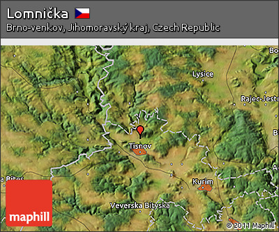 Satellite 3D Map of Lomnička