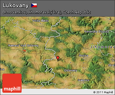 Satellite 3D Map of Lukovany