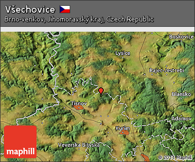 Satellite 3D Map of Všechovice