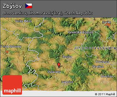 Satellite 3D Map of Zbýšov