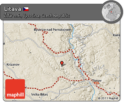Shaded Relief 3D Map of Litava