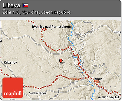 Shaded Relief 3D Map of Litava