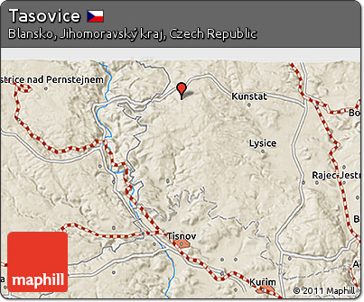 Shaded Relief 3D Map of Tasovice