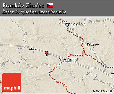 Shaded Relief 3D Map of Frankŭv Zhořec
