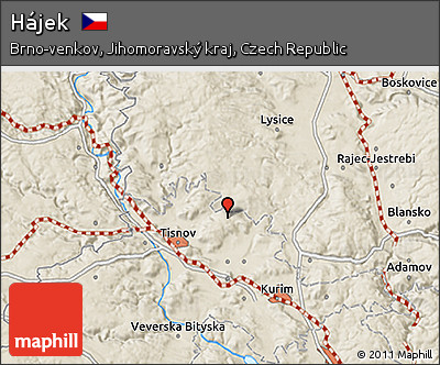 Shaded Relief 3D Map of Hájek