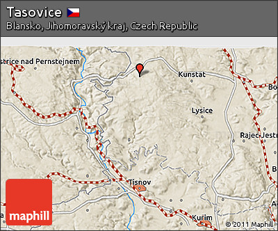 Shaded Relief 3D Map of Tasovice