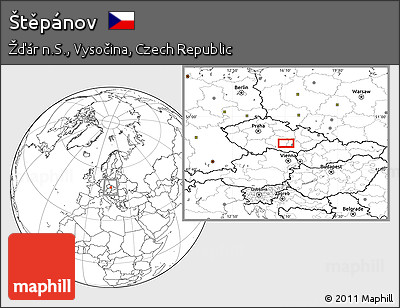 Blank Location Map of Štěpánov