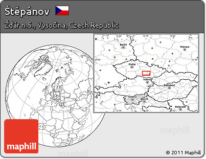 Blank Location Map of Štěpánov
