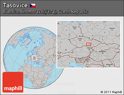 Gray Location Map of Tasovice