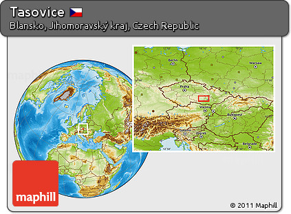 Physical Location Map of Tasovice