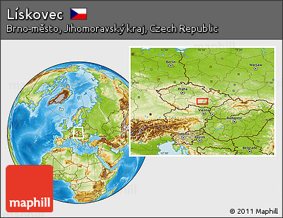 Physical Location Map of Lískovec