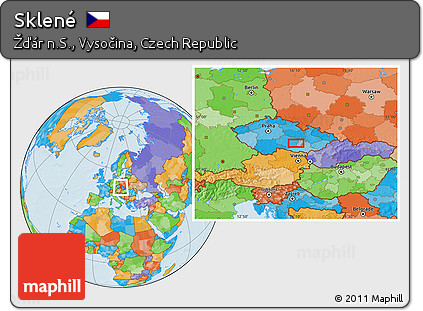 Political Location Map of Sklené