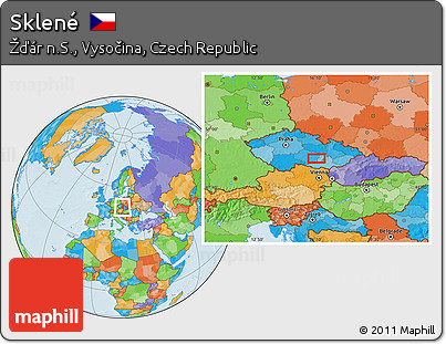 Political Location Map of Sklené