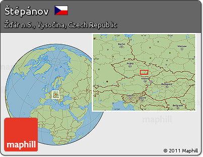 Savanna Style Location Map of Štěpánov