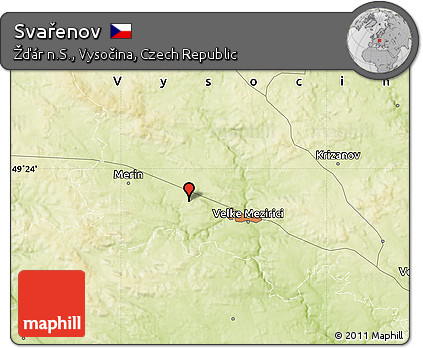 Physical Map of Svařenov