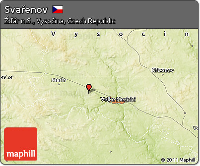 Physical Map of Svařenov