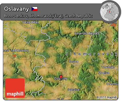 Satellite Map of Oslavany