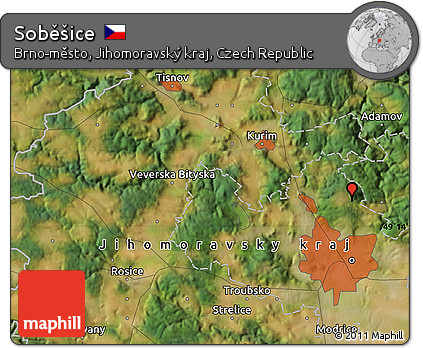 Satellite Map of Soběšice