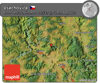 Satellite Map of Všechovice