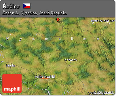 Satellite Map of Řečice