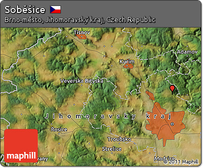 Satellite Map of Soběšice
