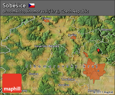 Satellite Map of Soběšice