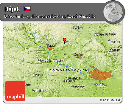 Physical Panoramic Map of Hájek