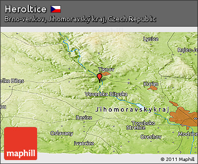 Physical Panoramic Map of Heroltice