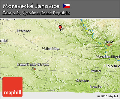 Physical Panoramic Map of Moravecké Janovice